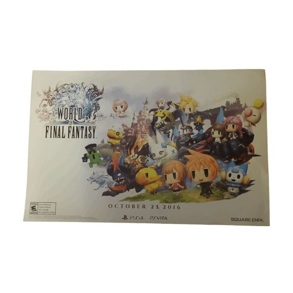 World of Final Fantasy 11 x 17 Double Sided Poster Square Enix 2016 NYCC - Picture 2 of 2